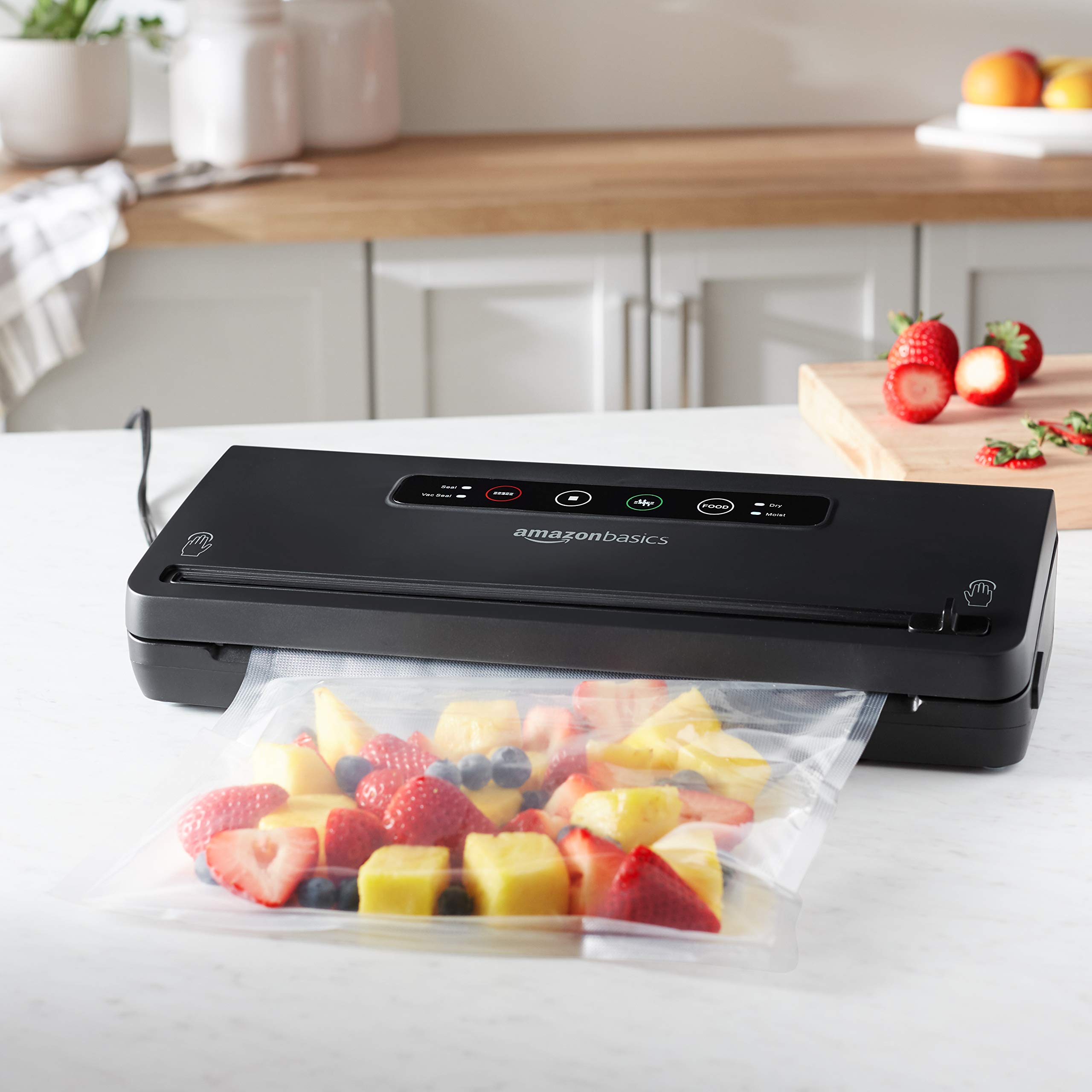 Amazon Basics Macchina Sottovuoto Nero Umido Secco