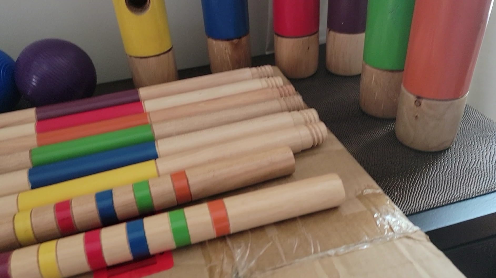 Amazon Basics set croquet 6 giocatori legno con borsa