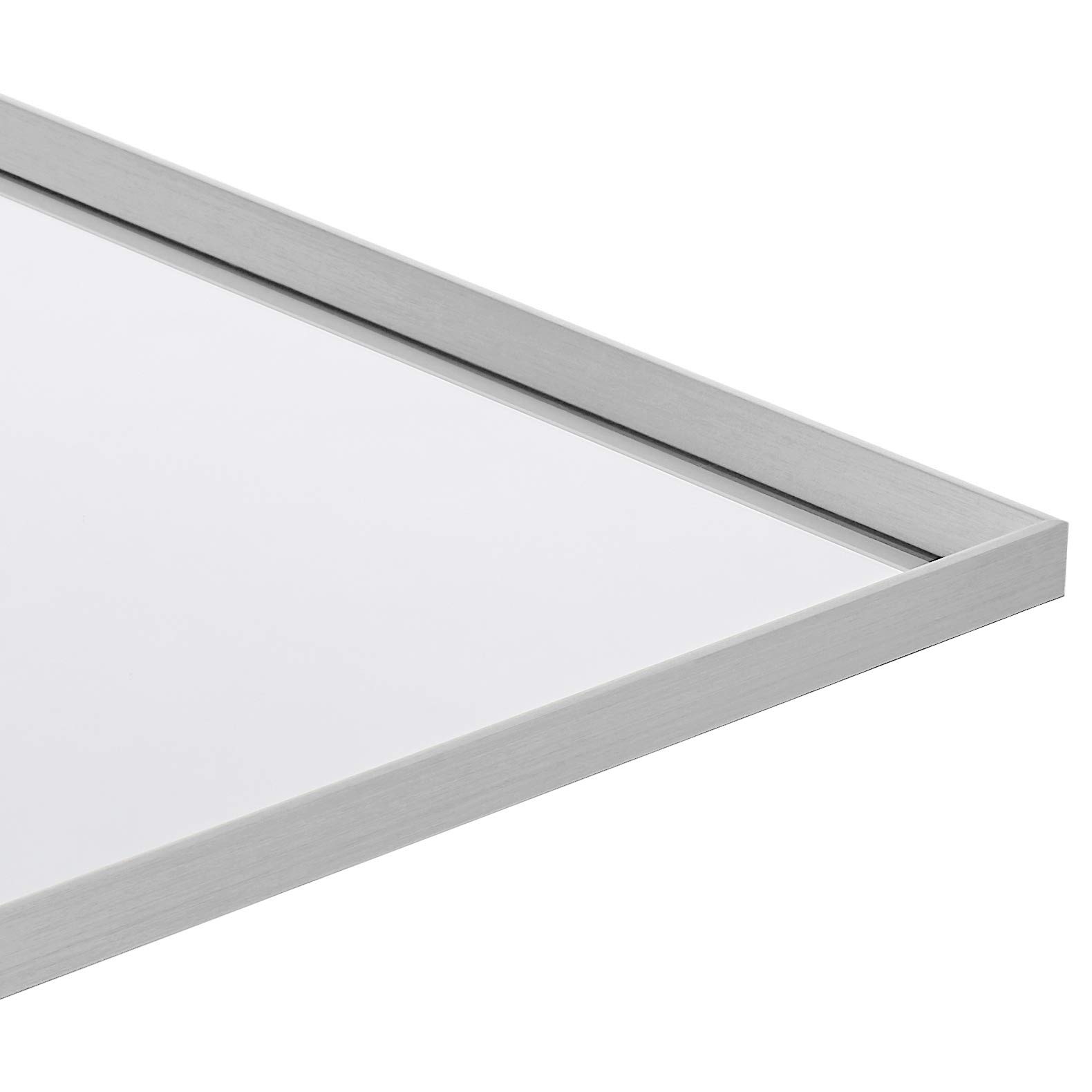 AmazonBasics Specchio da parete 61x91 cm nichel a sbalzo
