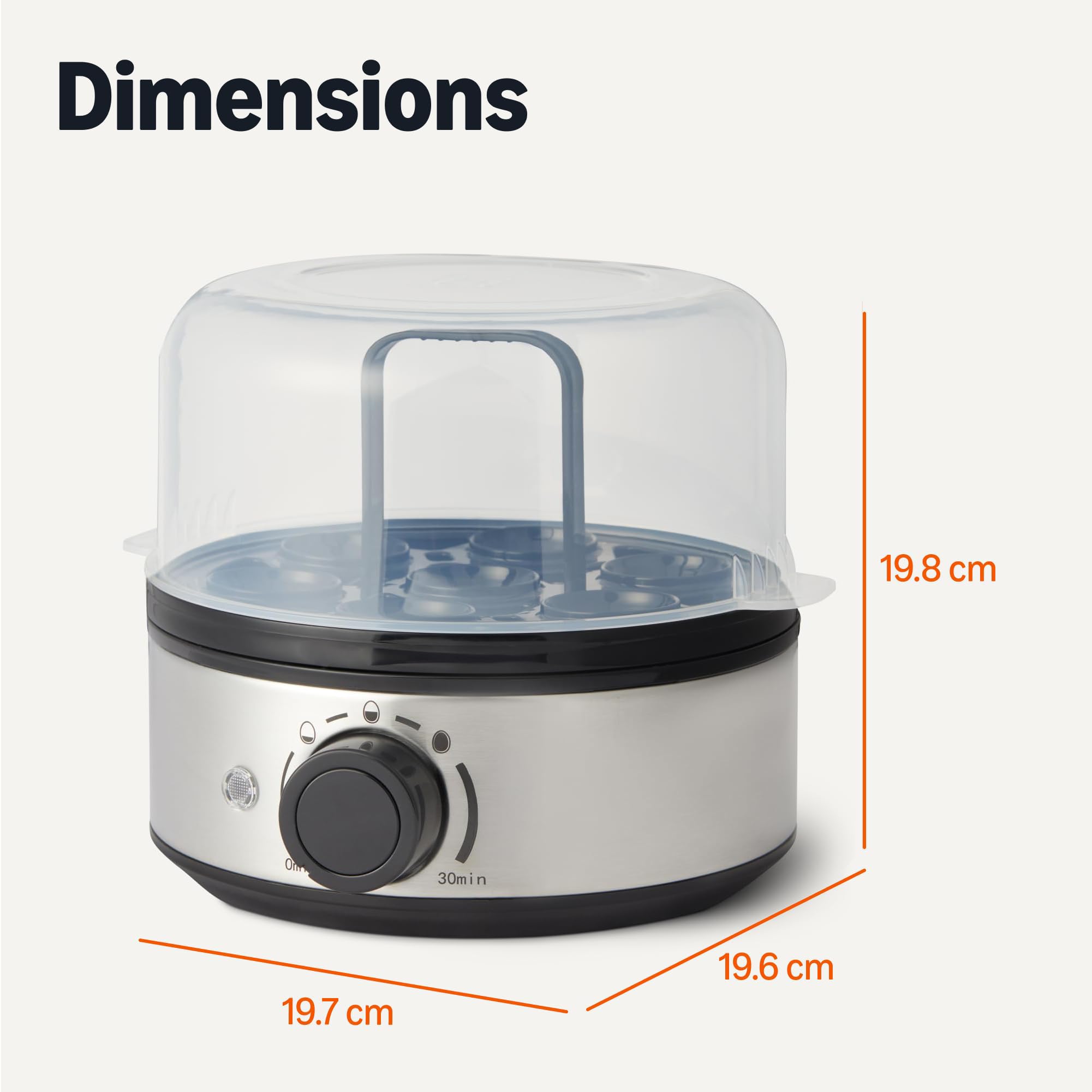 AmazonBasics Cuociuova Elettrico 7 Uova Nero senza BPA