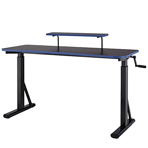 Amazon Basics scrivania gaming 140cm altezza regolabile blu