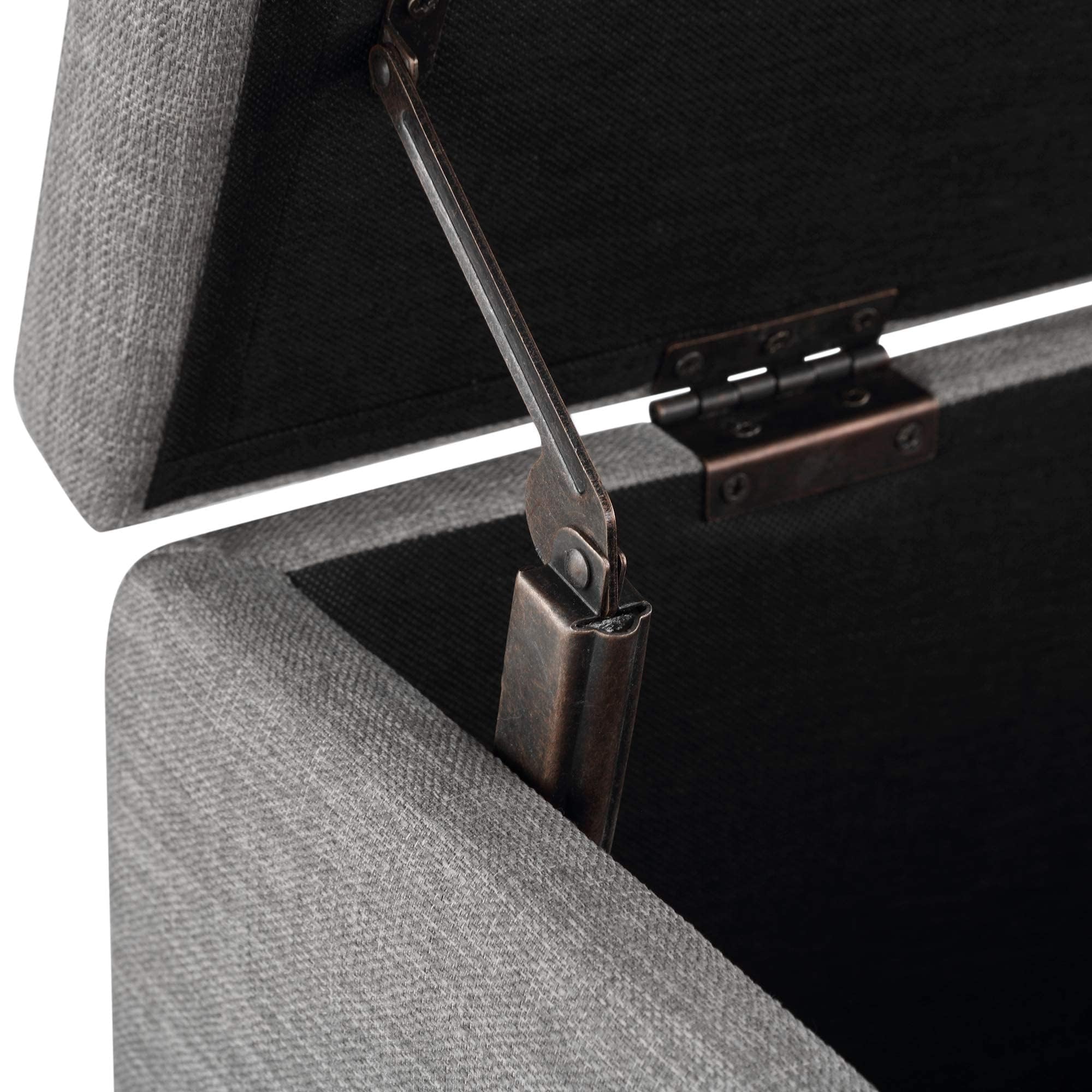 Amazon Basics Panca Contenitore Grigio Chiaro 91 cm in Tessuto