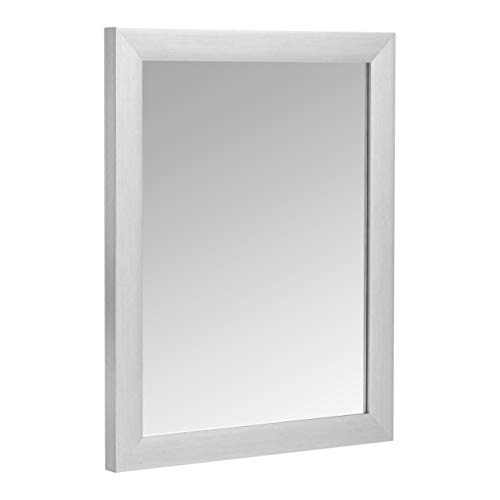 Amazon Basics Specchio da Parete Rettangolare 40,6x50,8 Nichel
